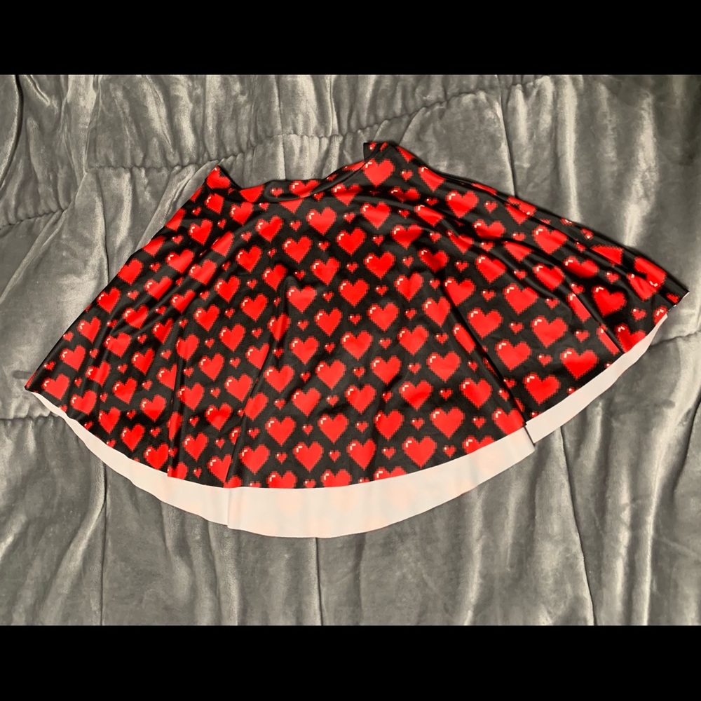 BlackMilk love ya bits black skater skirt S